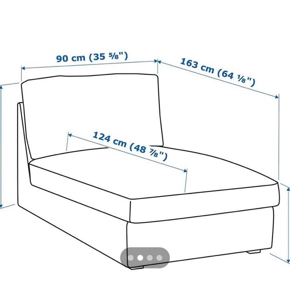 Kivik Chaise Cover Hillared Dark Blue - Picture 5 of 8